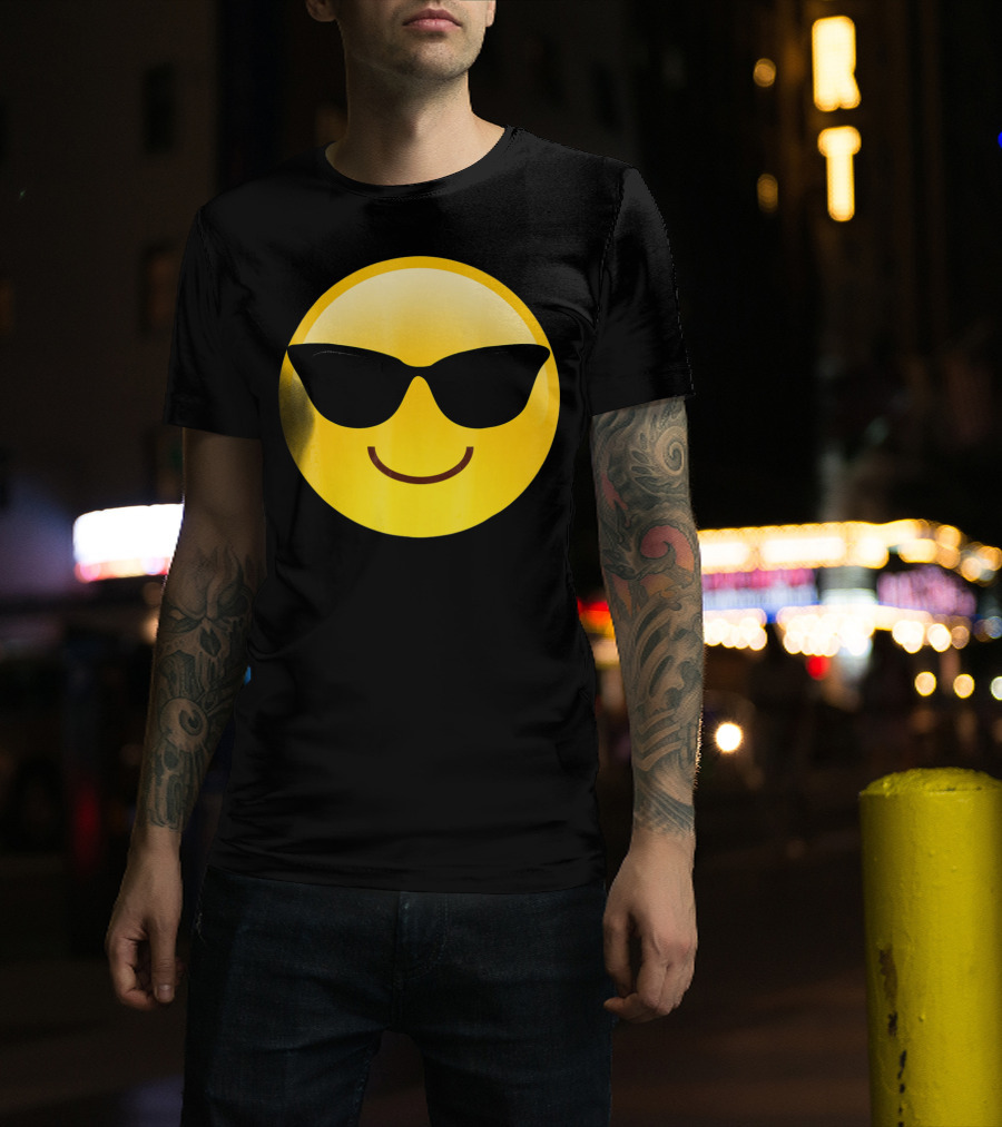 Cool Smiley Sunglasses Emoji Shades T-Shirt