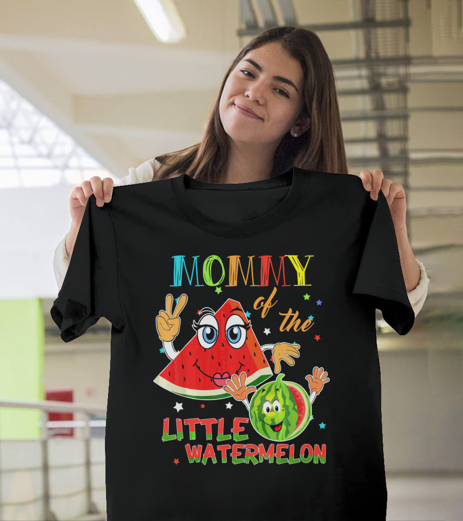 Mommy of the Little Watermelon Funny Matching Birthday T-Shirt