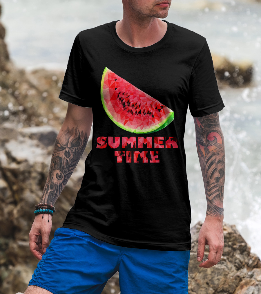 Watermelon Slice Summer Time Tro T-Shirt