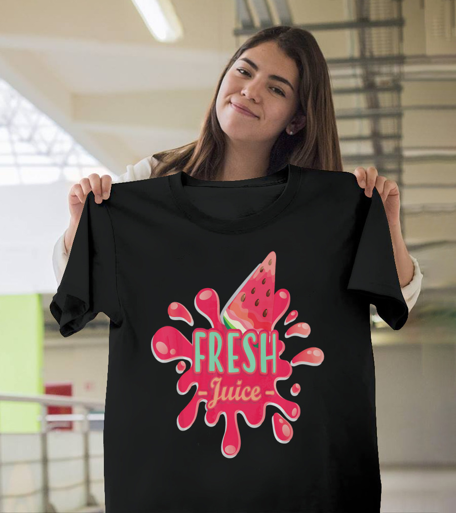 Fresh Juice Watermelon Splash Vegan T-Shirt