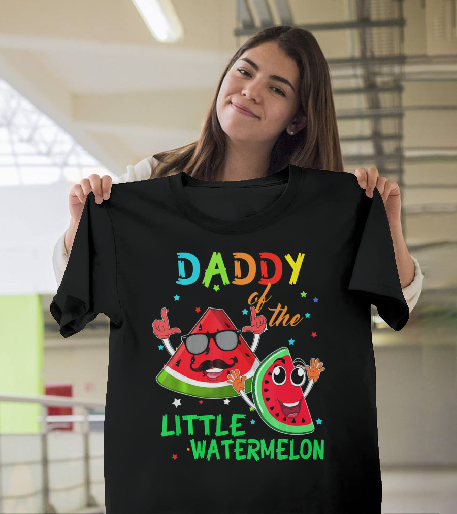 Daddy Of The Little Watermelon Fun Birthday T-Shirt