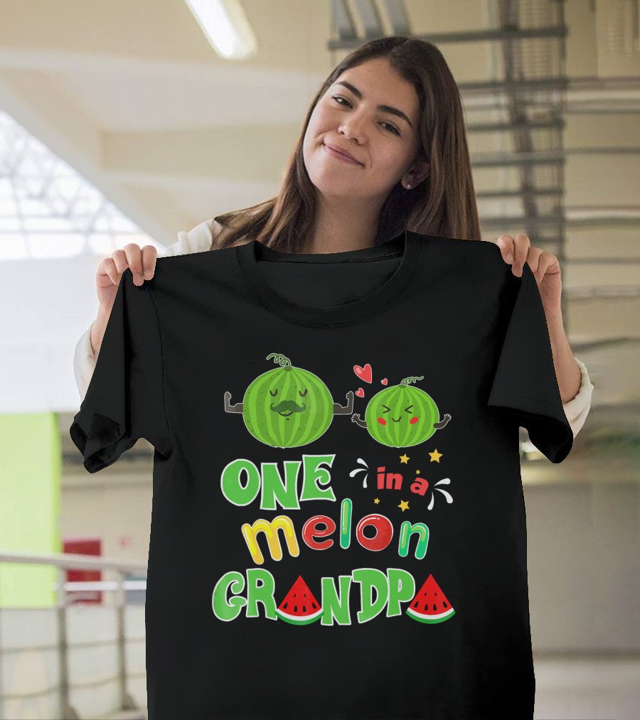 One in a Melon Grandpa Watermelon Summer Tropic T-Shirt