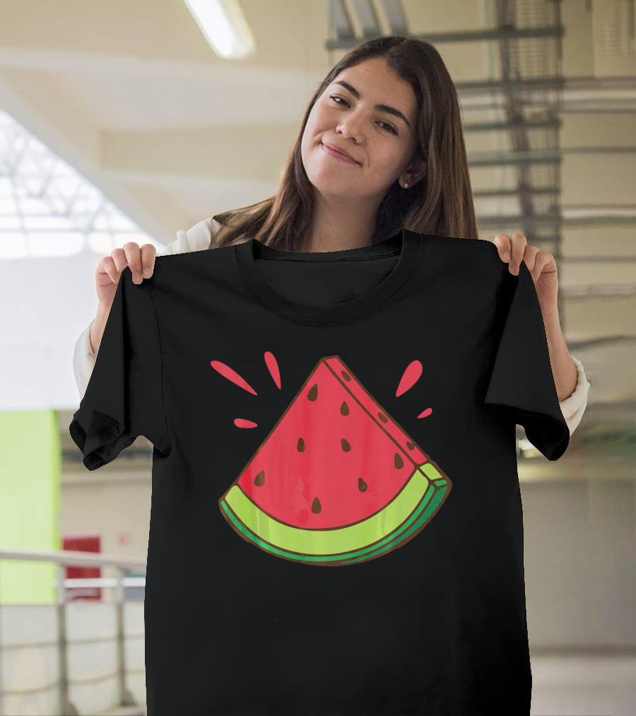Funny Watermelon Slice Graphic For Watermelon Lover T-Shirt