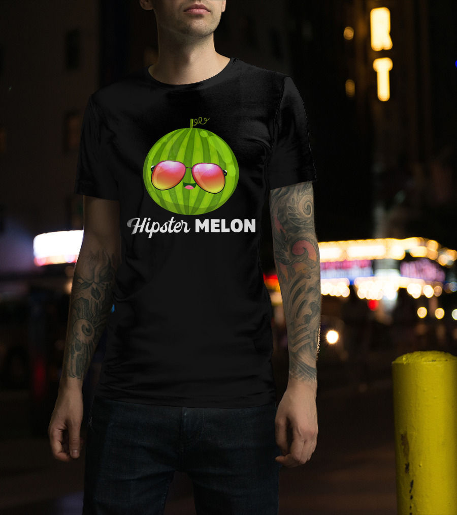 Hipster Melon Sunglasses T-Shirt