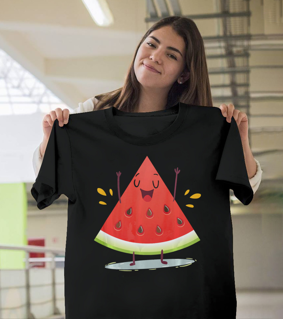 Happy Dancing Watermelon Slice With Joyful Seeds T-Shirt