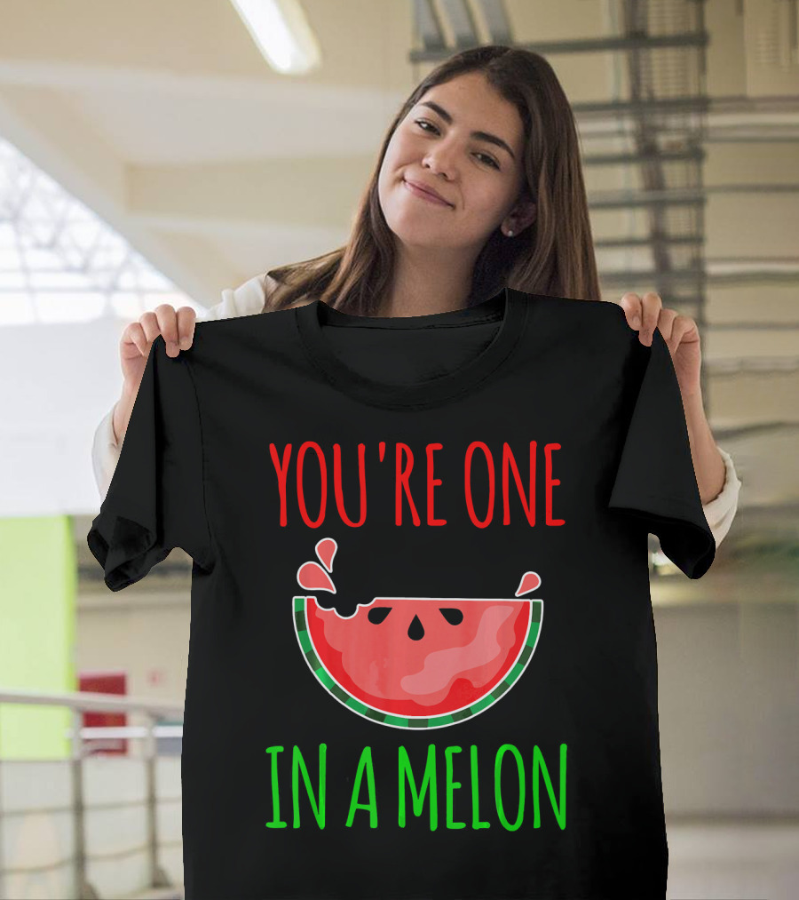 You're One In A Melon Pun Summer Watermelon T-Shirt