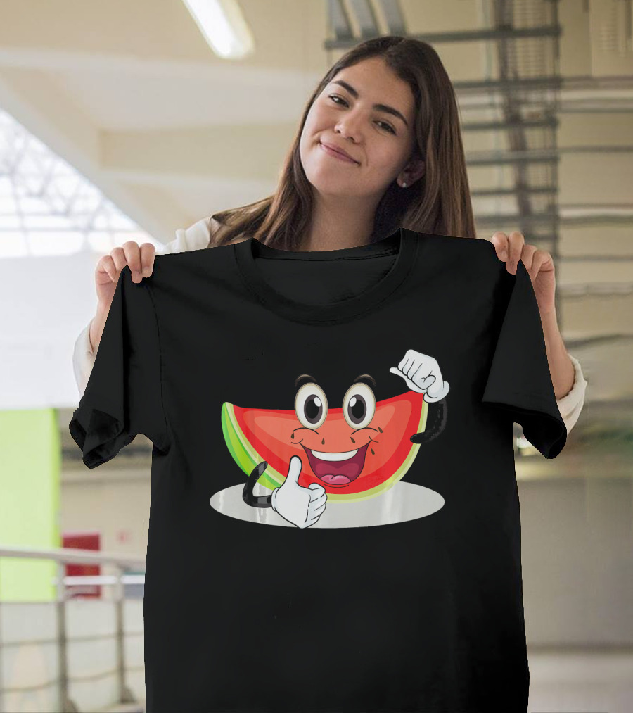 Happy Smiling Watermelon Thumbs Up T-Shirt