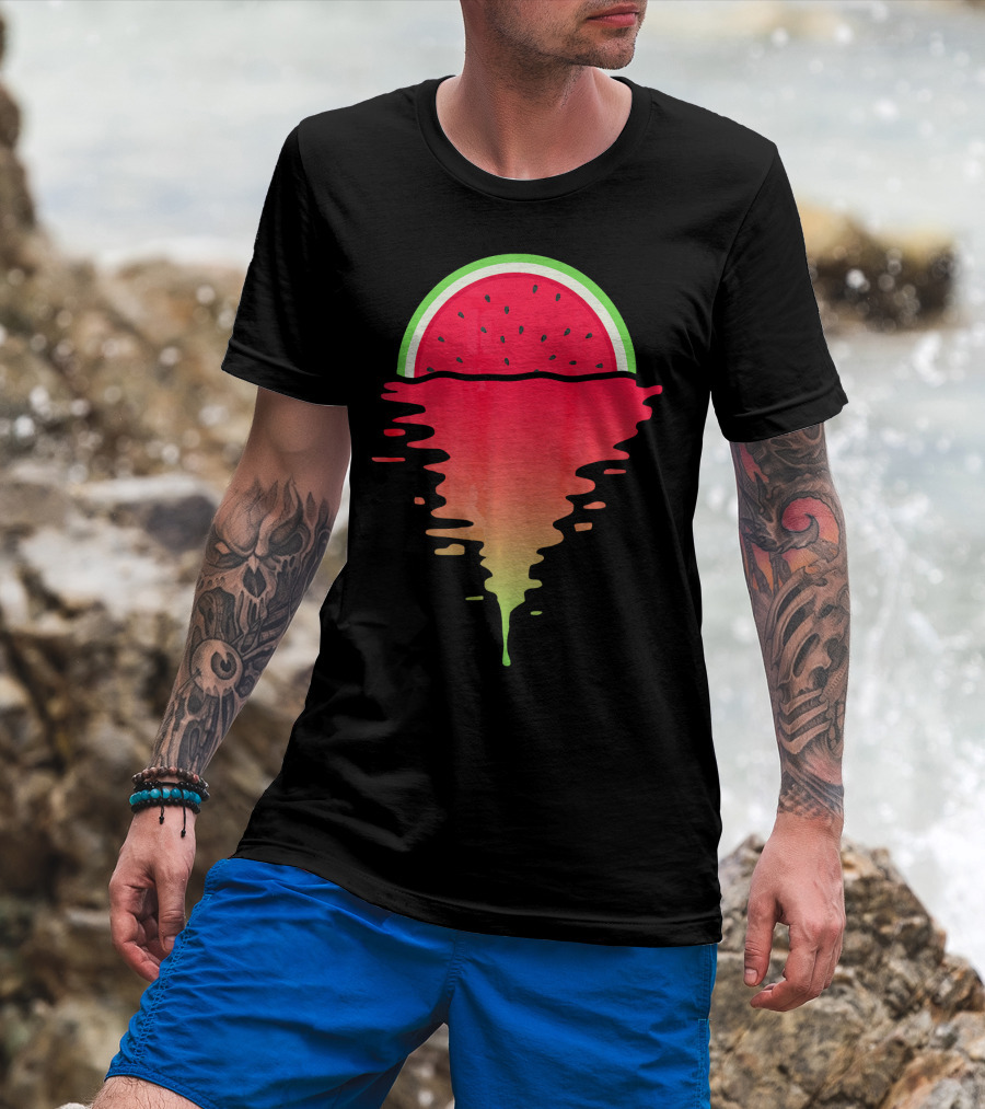Watermelon Tropical Sunset 80s T-Shirt