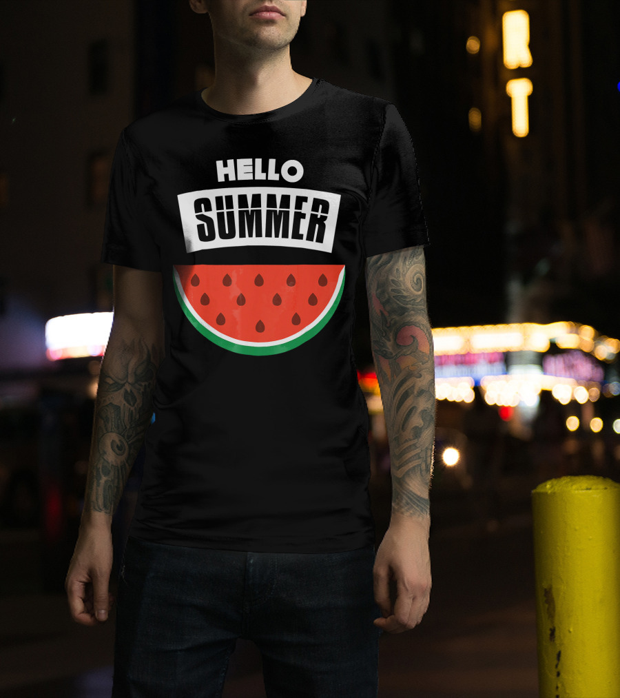 Hello Summer Watermelon Slice T-Shirt
