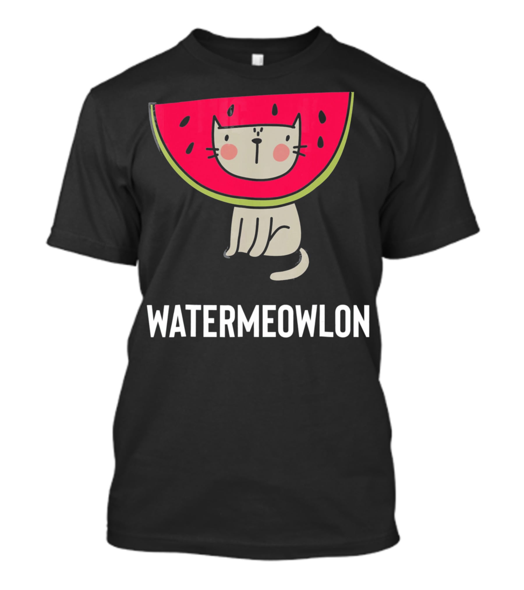 Watermeowlon Cute Cat Watermelon Meow T-Shirt