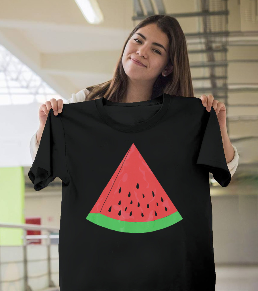 Red Watermelon Fruit Slice Summer Vacation T-Shirt