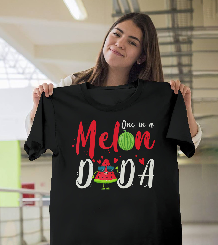 One In A Melon Dada Watermelon Cartoon Hearts T-Shirt