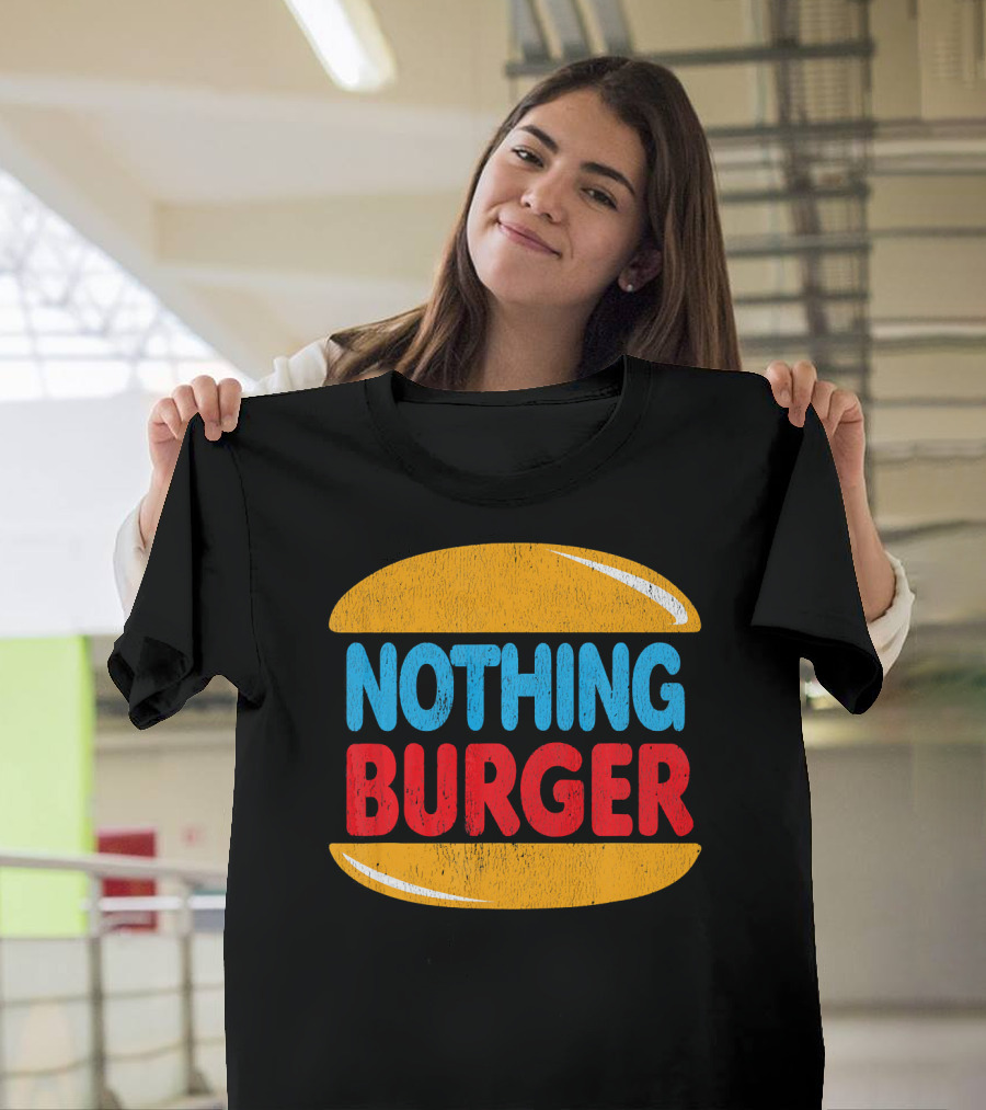 Nothing Burger Retro Style Text in Bold Colors T-Shirt