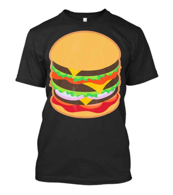 Funny Hamburger Barbecue BBQ Griller Double Cheeseburger T-Shirt