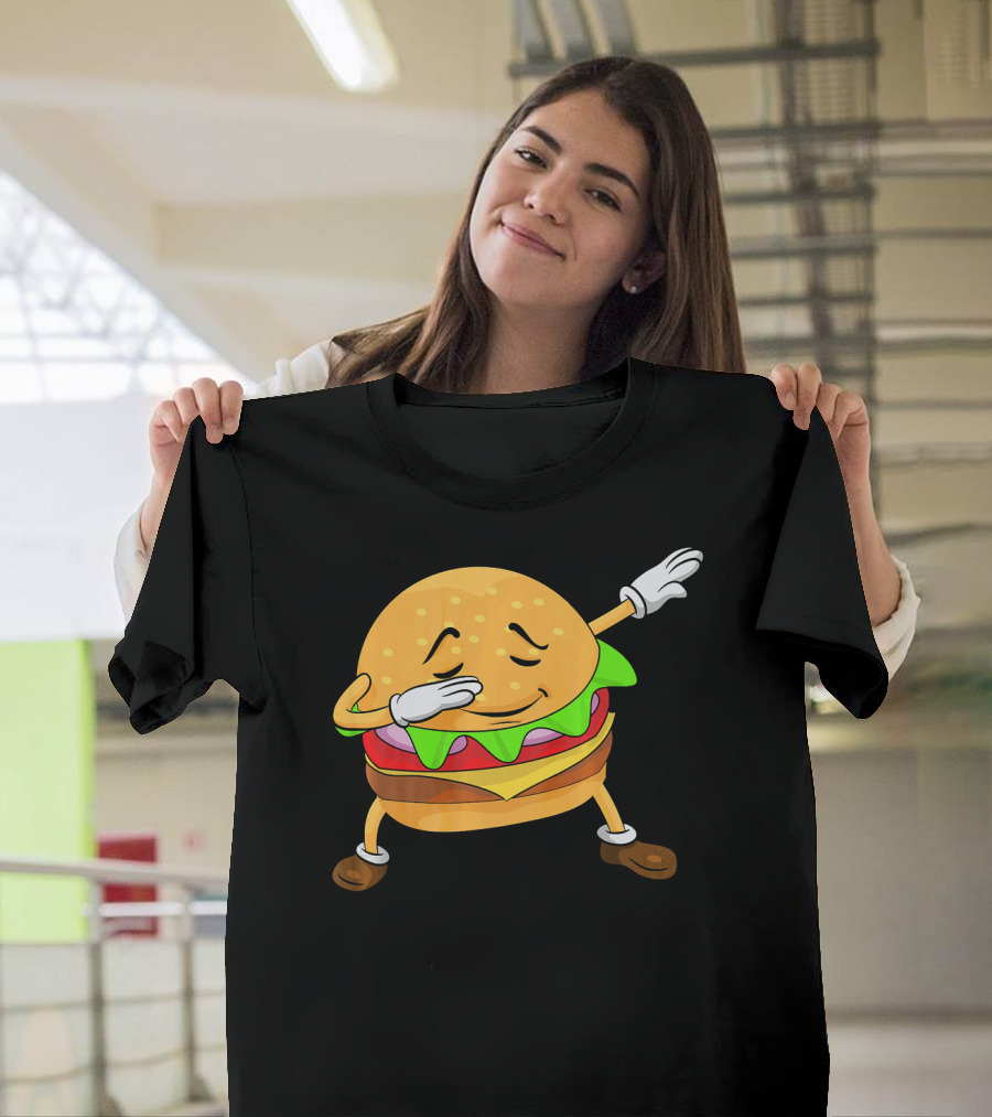 Burger Dabbing Dance Cheese Lettuce Tomato T-Shirt