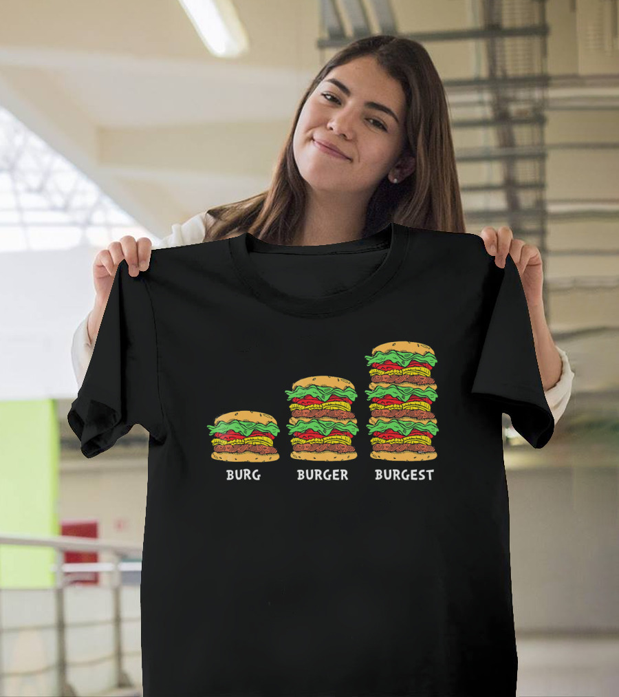 Burg Burger Burgest Cheeseburger Evolution T-Shirt