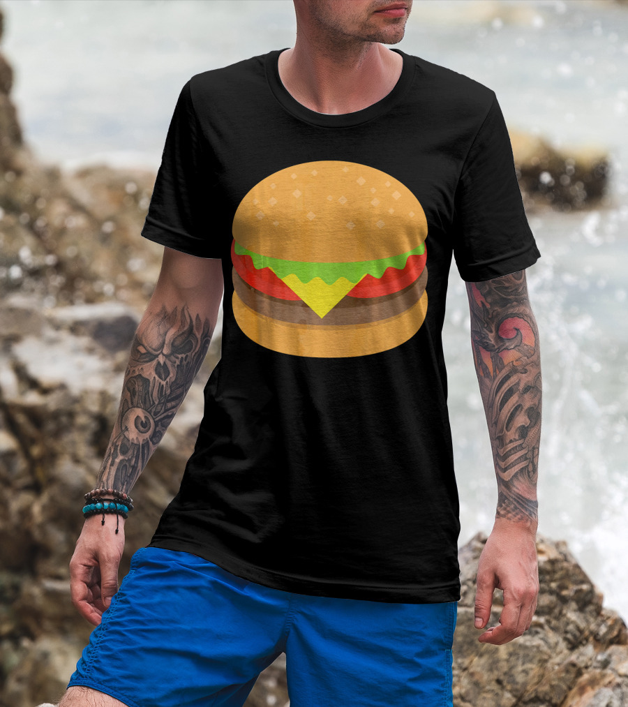 Hamburger Cheeseburger Emoji Emoticon Icon Burger T-Shirt