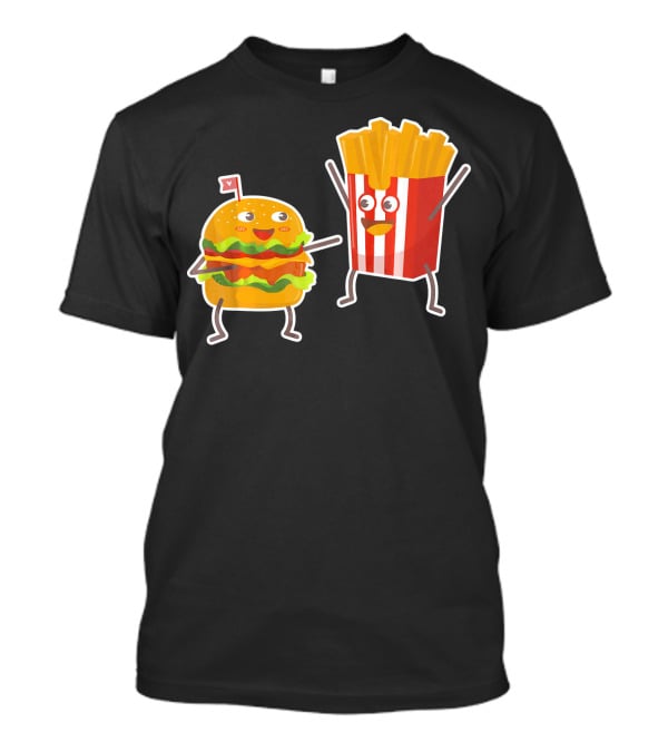 Hamburger And French Fries Happy Dance Duo T-Shirt