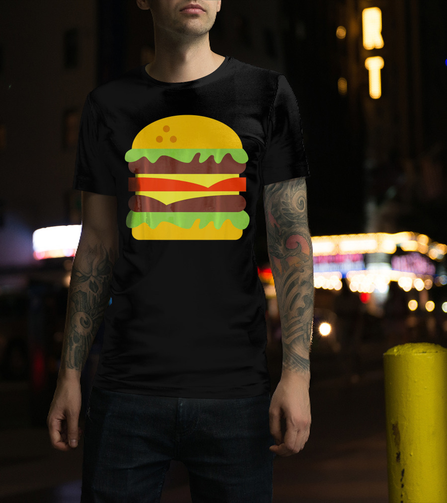 Cheeseburger Icon Hamburger With Cheese Classic Stack T-Shirt