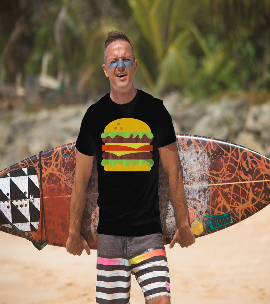 Cheeseburger Icon Hamburger With Cheese Classic Stack T-Shirt