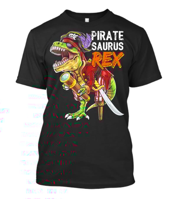 Pirate Saurus Rex Dinosaur Pirate Hat T-Shirt