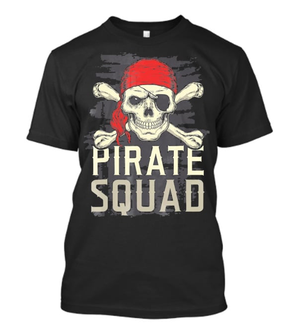Pirate Squad Skull Crossbones Bandana T-Shirt