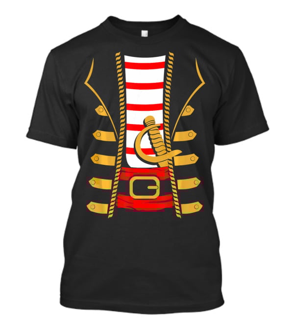 Pirate Halloween Costume Sword Striped T-Shirt