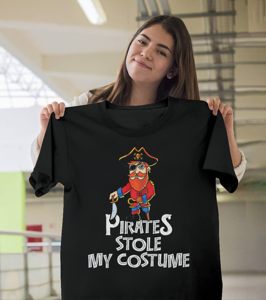 Pirates Stole My Costume Pirate With Red Beard T-Shirt