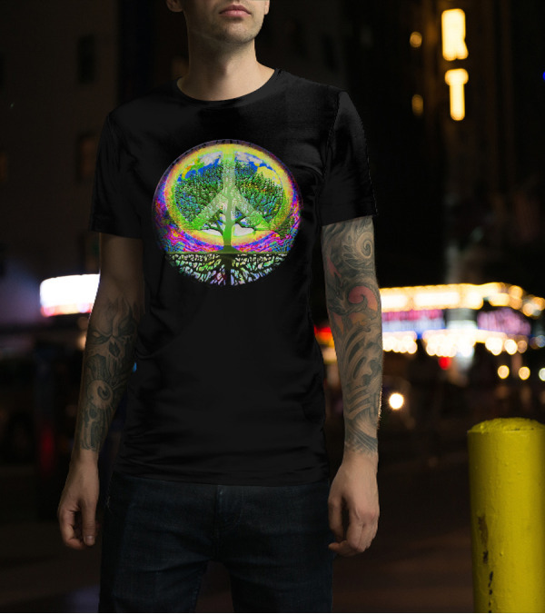 Tree Of Life Peace Symbol World Harmony T-Shirt