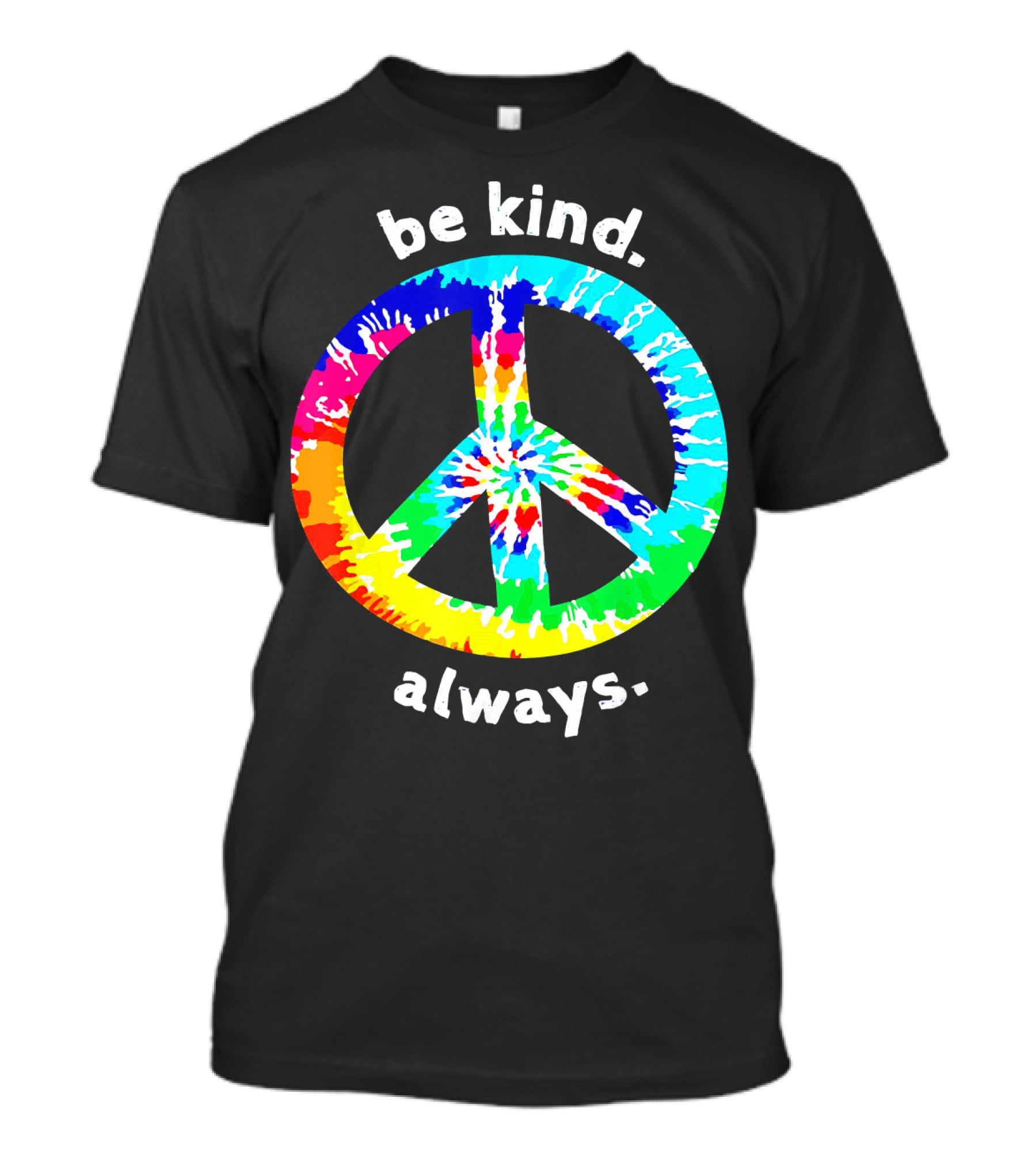 Be Kind Always Tie Dye Peace Sign T-Shirt