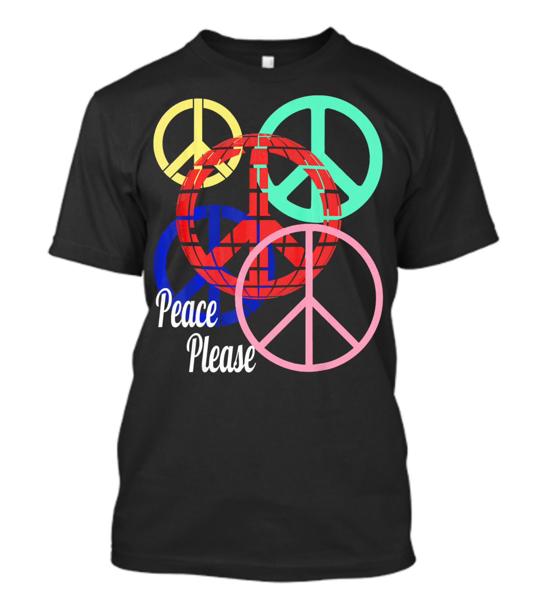 Peace Please Multicolor Peace Symbols T-Shirt