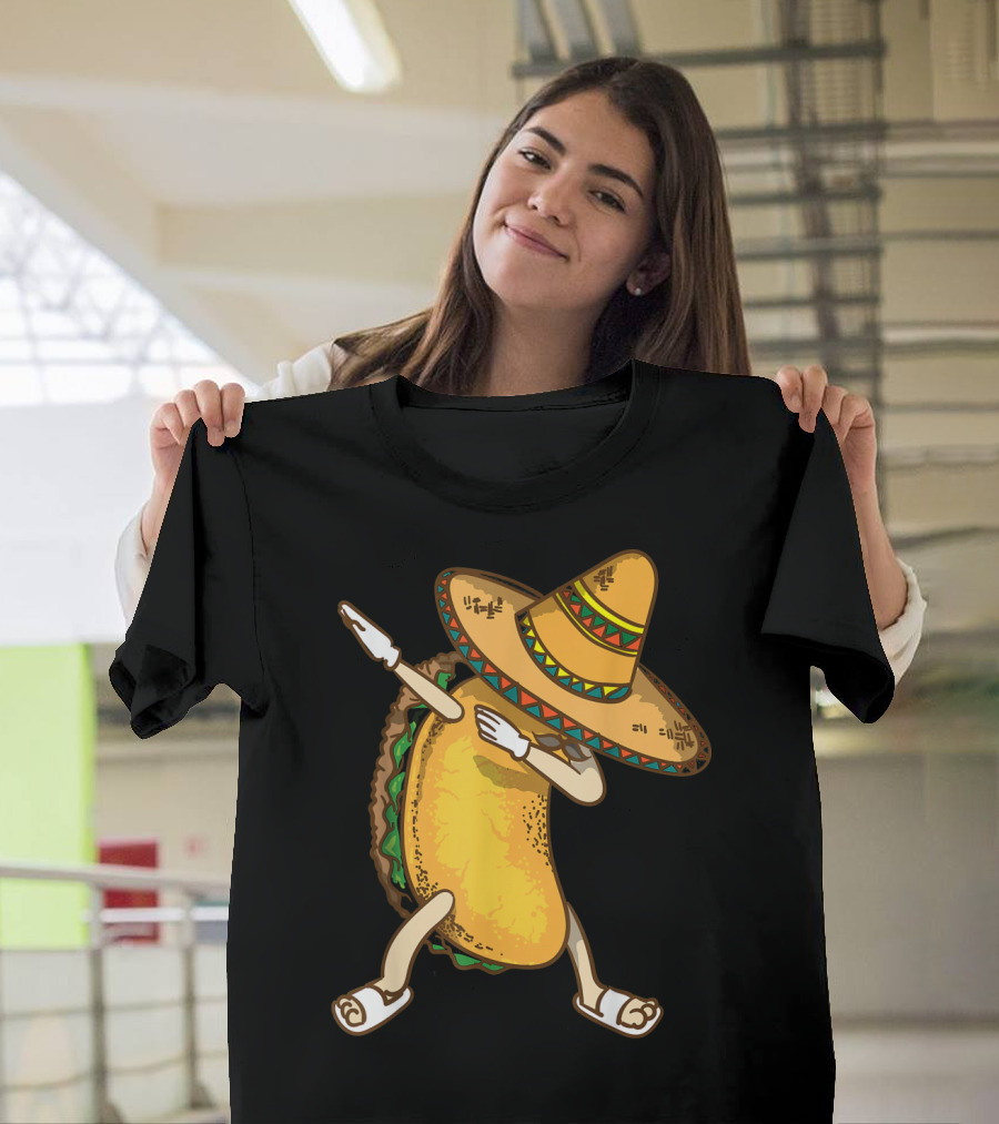 Dabbing Taco Sombrero Cinco De Mayo Fiesta T-Shirt