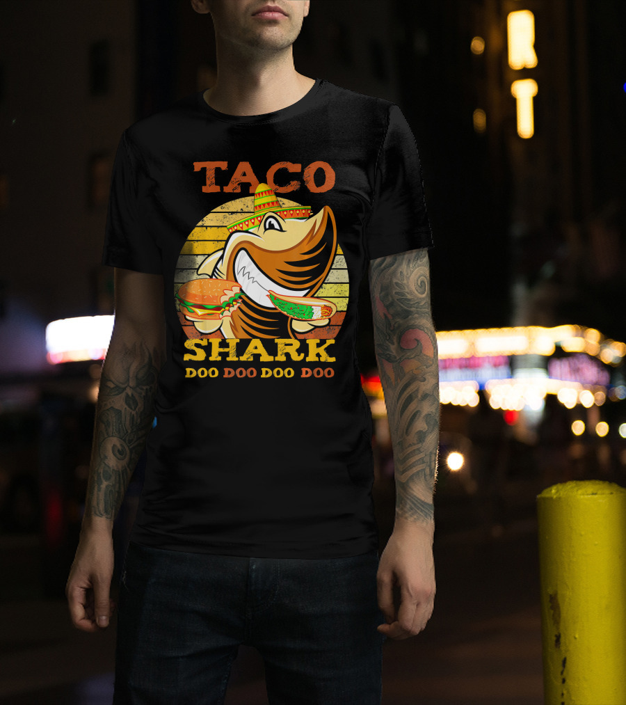 Taco Shark Doo Doo Doo Doo Halloween Baby Thanksgiving Women Men T-Shirt
