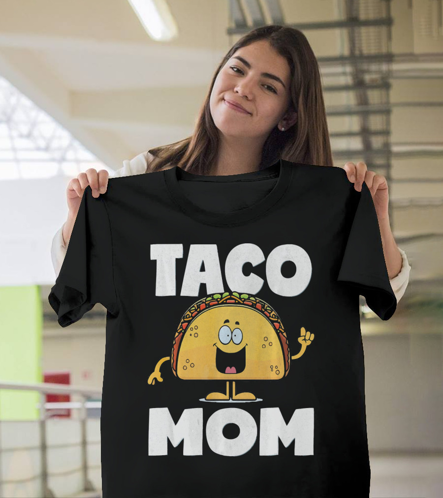 Taco Mom Funny Vintage Mother Mexican Ta Cartoon Character T-Shirt