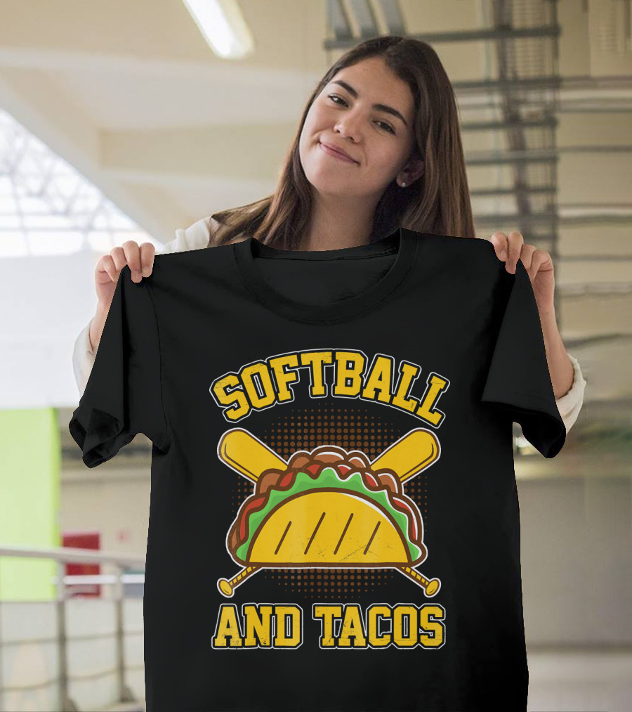 Softball And Tacos Mexican Foodie T-Shirt