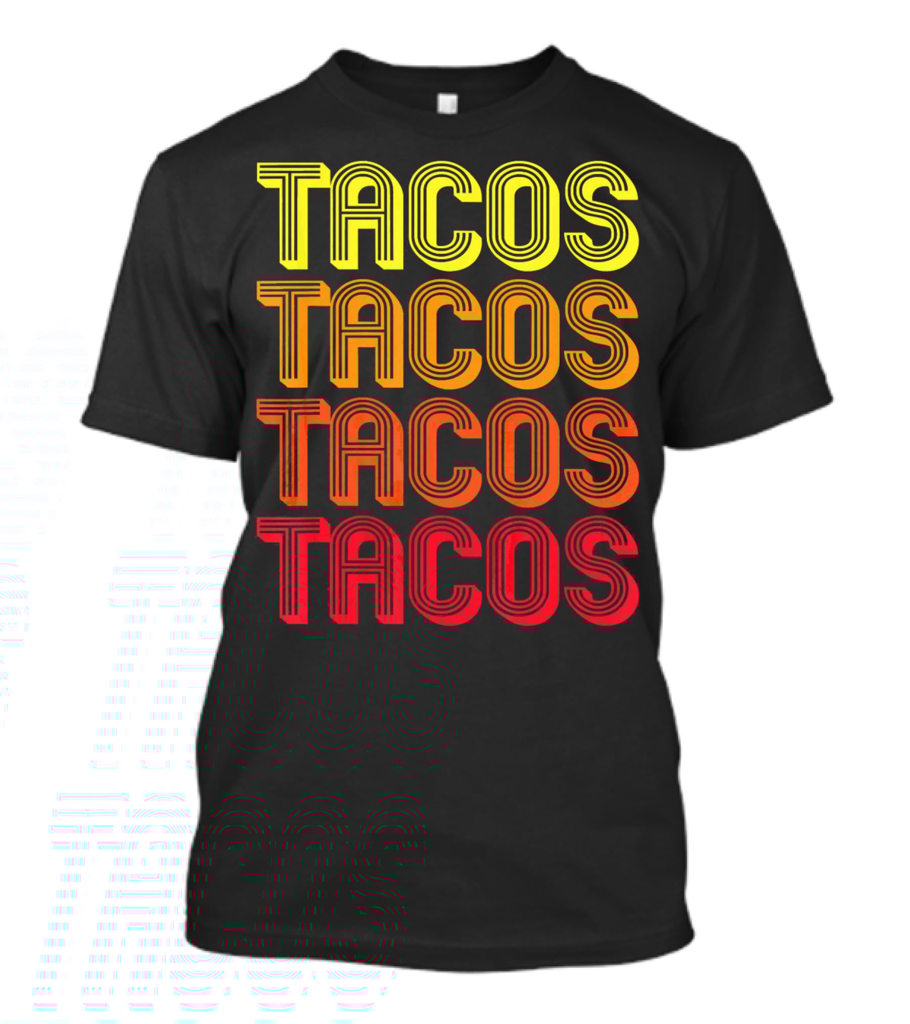 Vintage Tacos Guac Matching Set Funny Co Repeated Text Bold Gradient T-Shirt