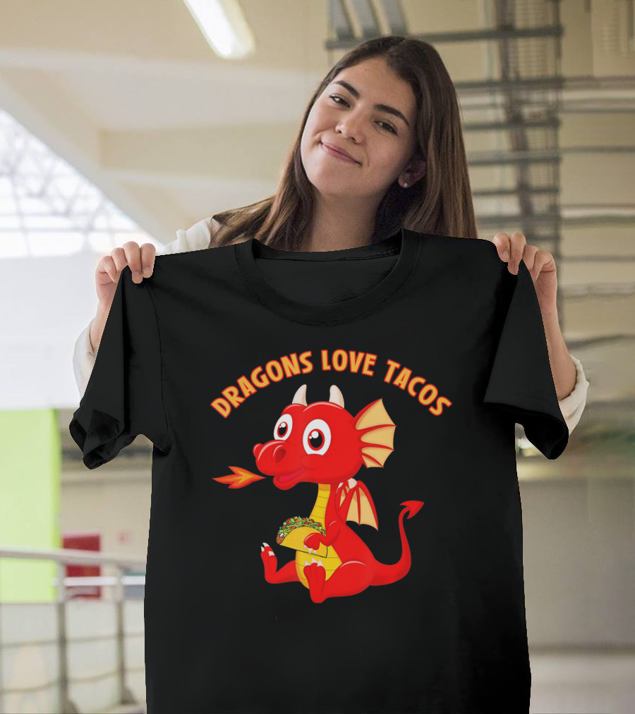 Dragons Love Tacos Funny Fish Dish T-Shirt