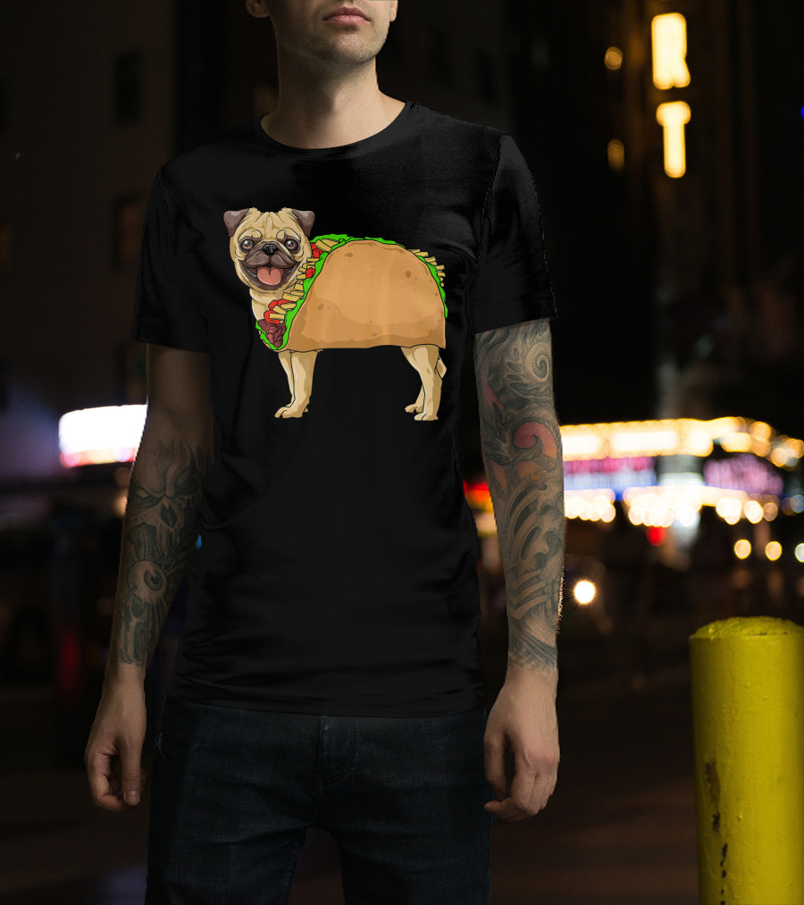 Taco Pug Mexican Burrito Pug T-Shirt
