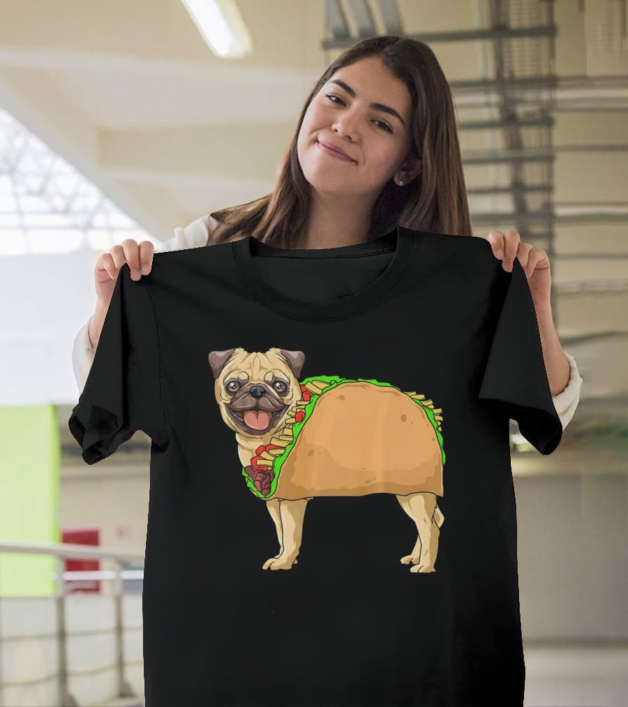 Taco Pug Mexican Burrito Pug T-Shirt