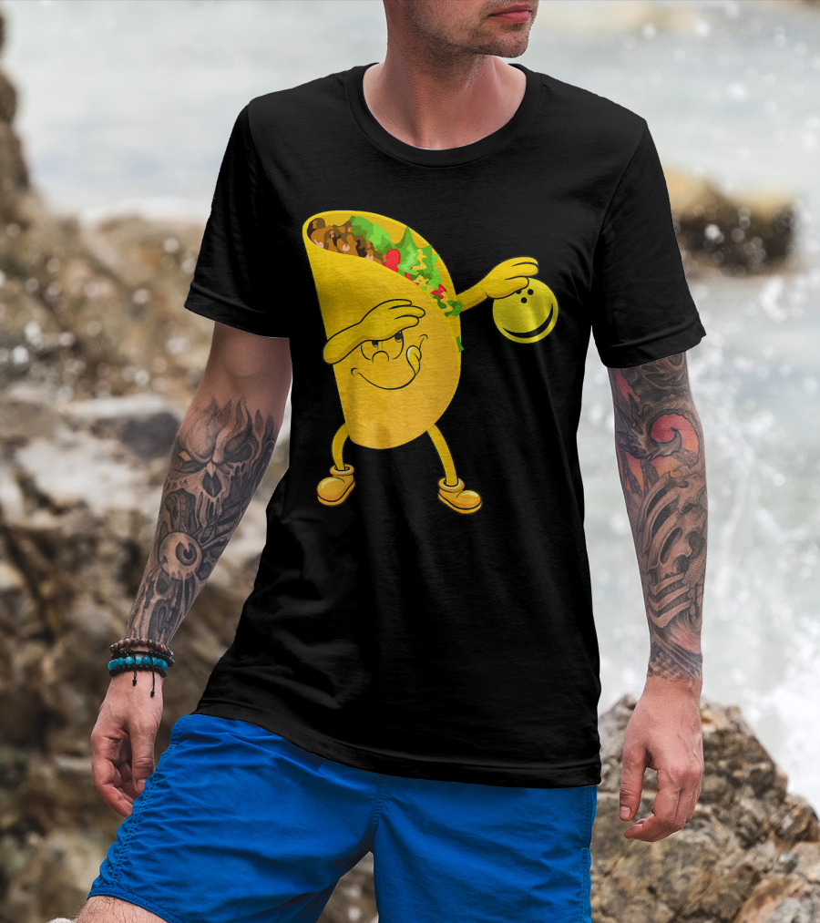 Dabbing Tacos Dab Bowling Happy Bowling Taco T-Shirt