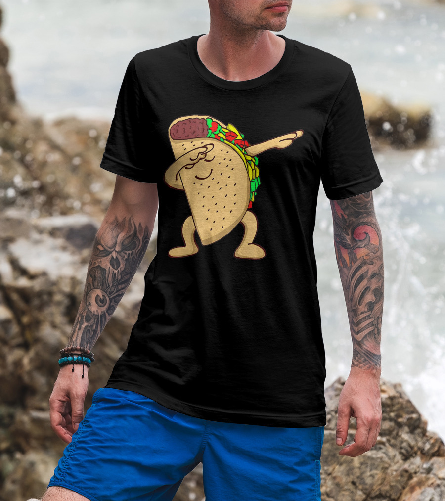 Funny Dabbing Taco Dance Pose T-Shirt