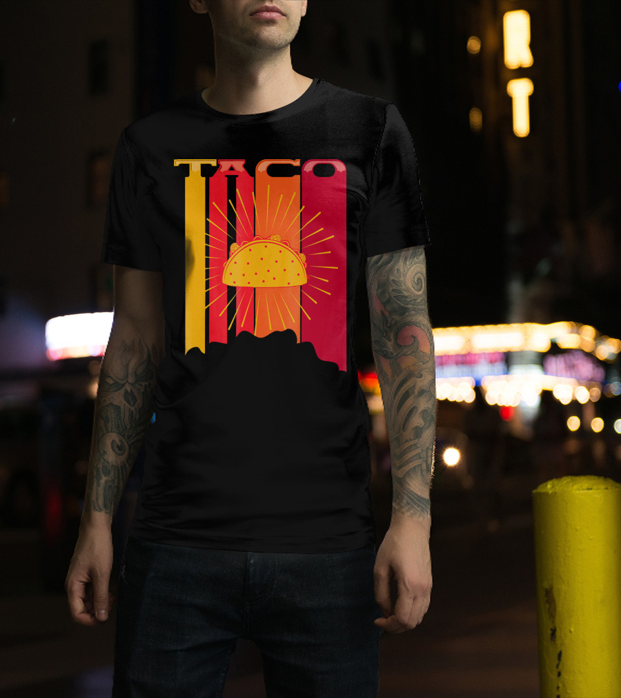 Retro Vintage 70s 80s Taco Sunburst Fiesta T-Shirt