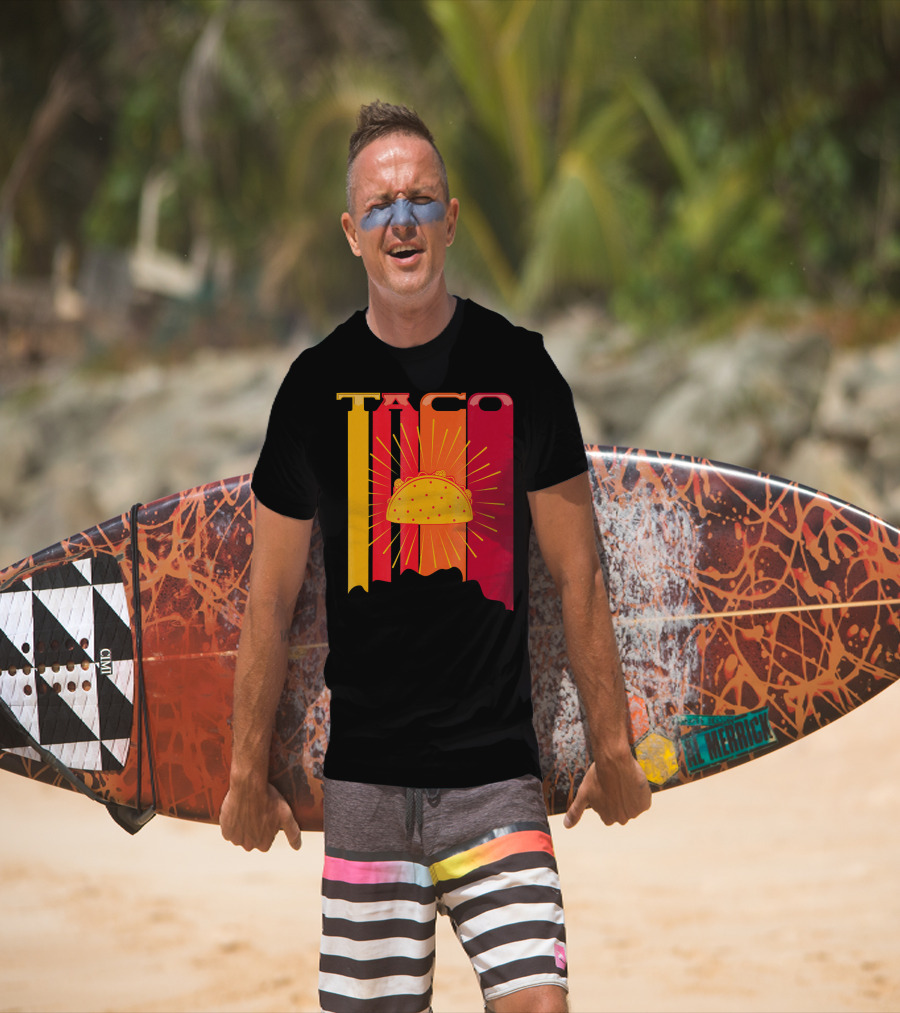 Retro Vintage 70s 80s Taco Sunburst Fiesta T-Shirt