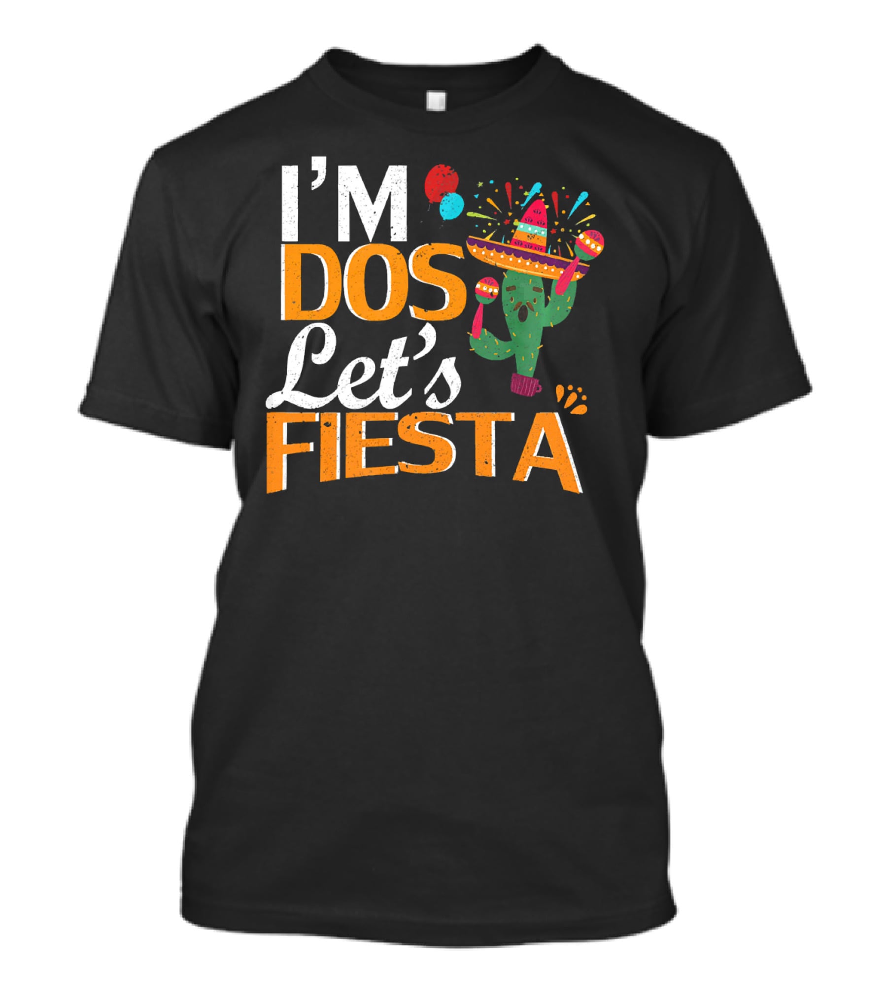 I'm Dos Let's Fiesta Mexican 2nd Birthday Cactus Sombrero Party T-Shirt