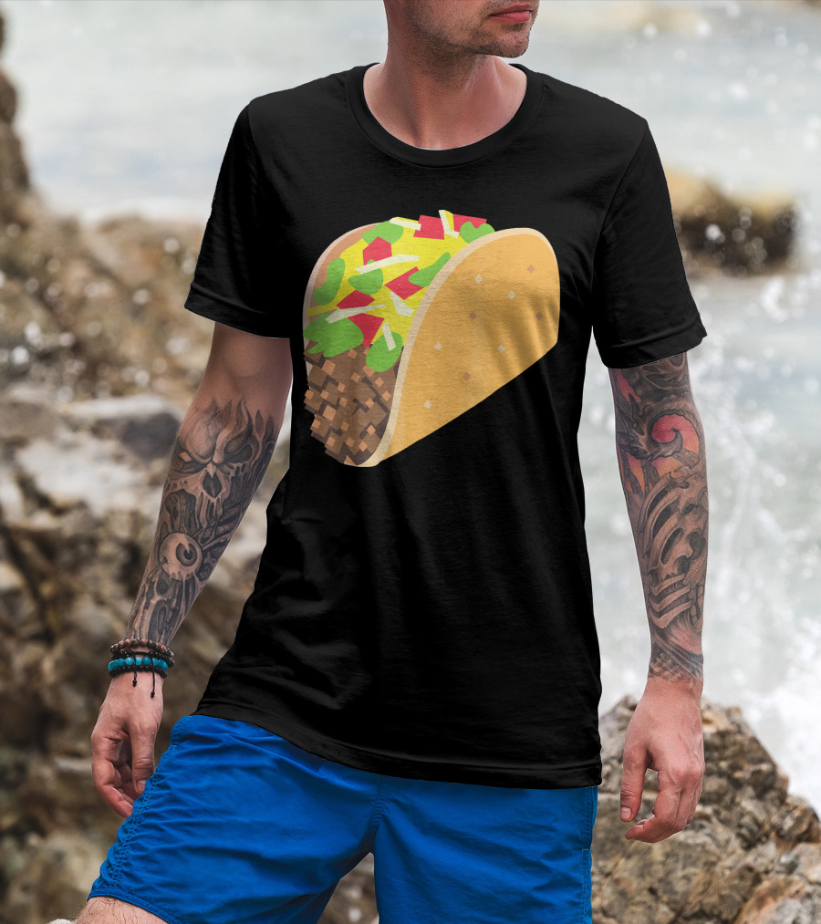 I Love Tacos Emoji Mexican Taco T-Shirt