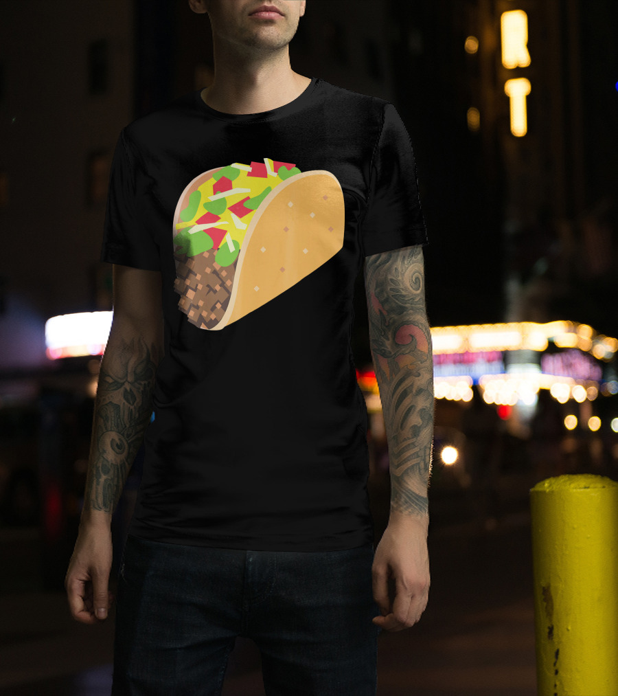 I Love Tacos Emoji Mexican Taco T-Shirt