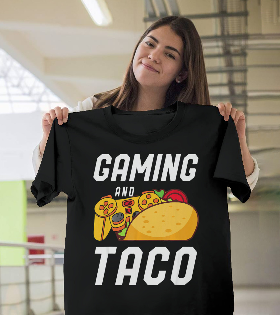 Gaming And Taco Gamers Controller Snack Combo T-Shirt