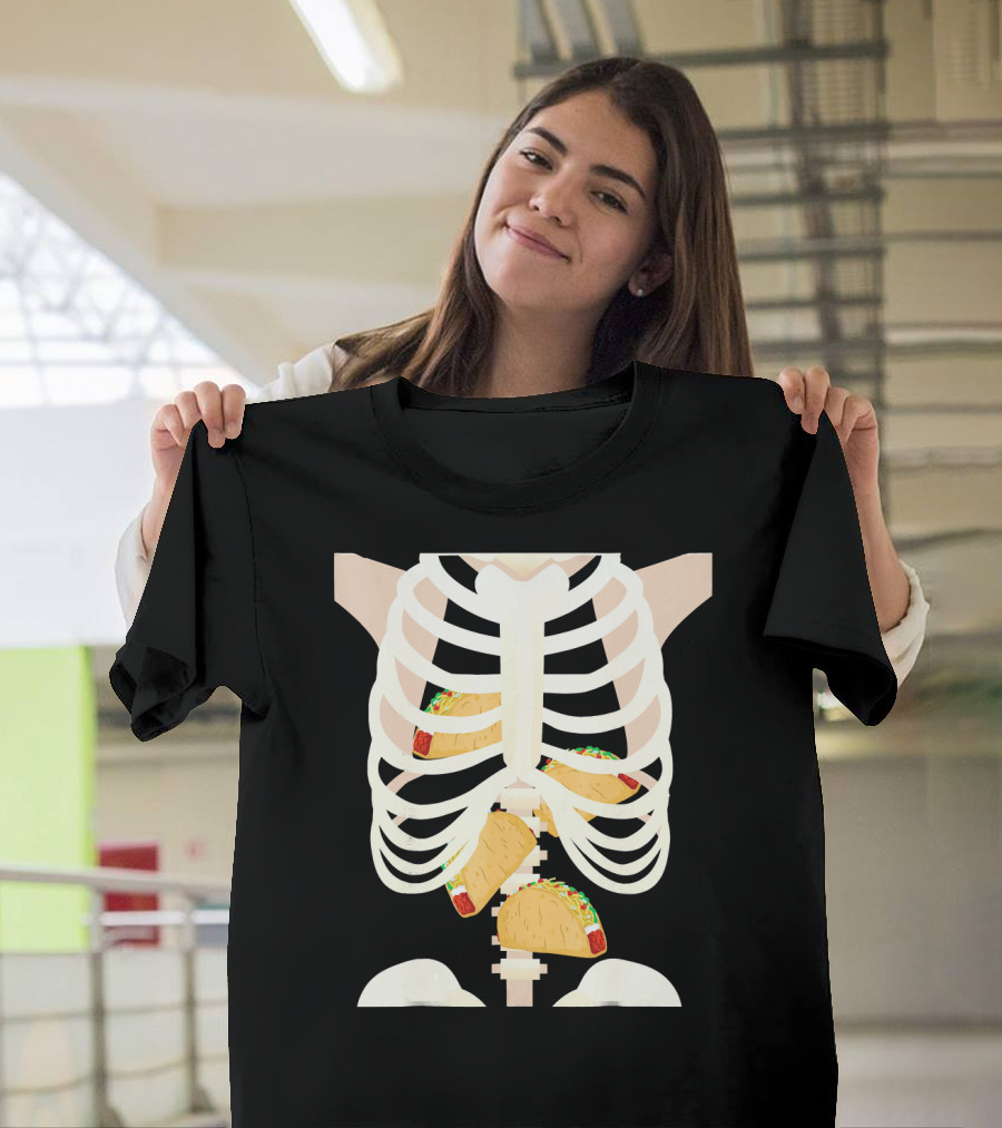 Funny Taco Skeleton Halloween T-Shirt