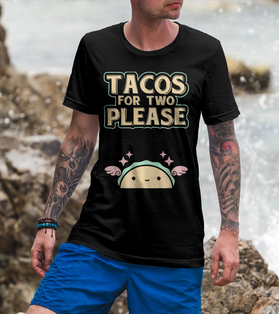 Tacos For Two Please Pregnant Mommy Kawaii Taco T-Shirt