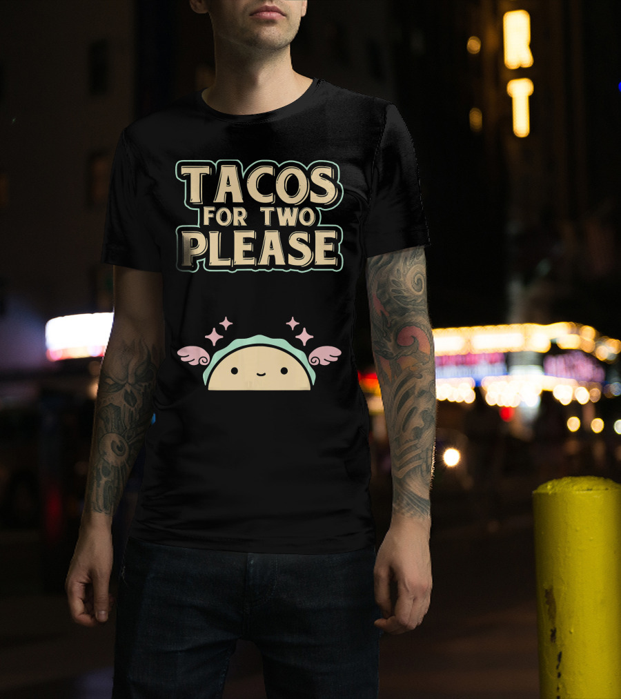 Tacos For Two Please Pregnant Mommy Kawaii Taco T-Shirt